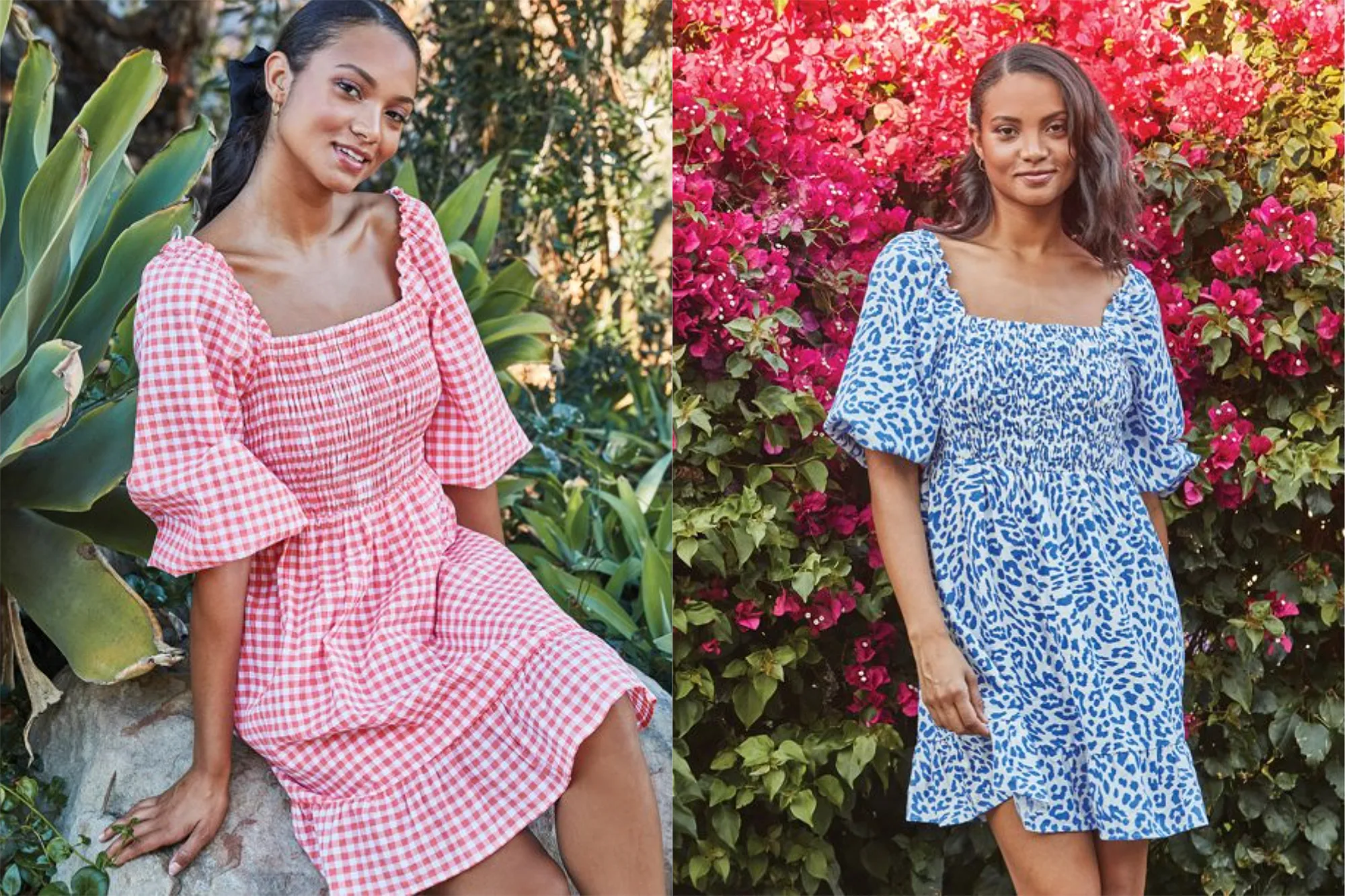 The Get Women's Long Sleeve Square Neck Mini Dress