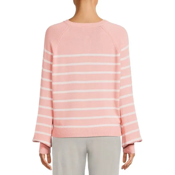 Time and Tru Women's Long Sleeve Henley Sweater