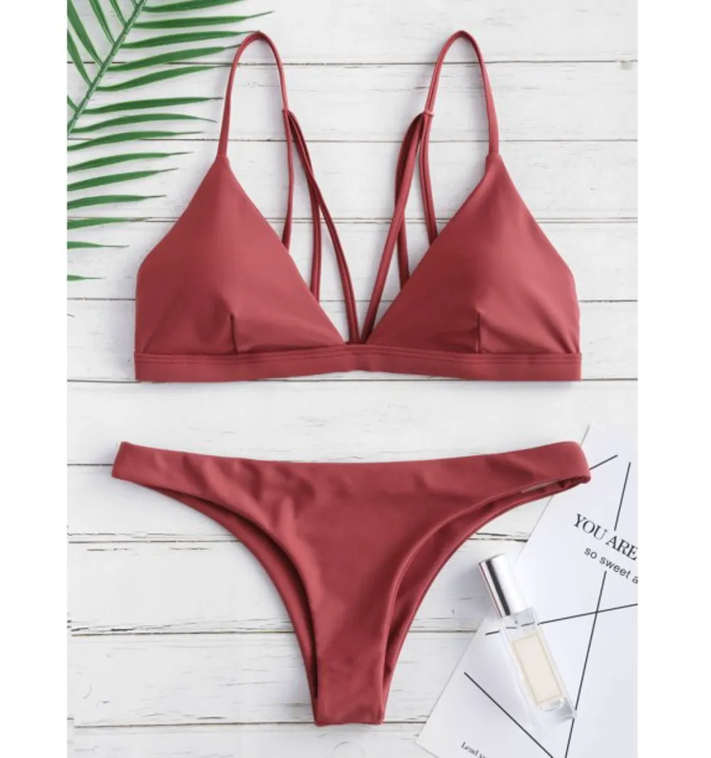 ZAFUL Strappy Padded Bathing Suit