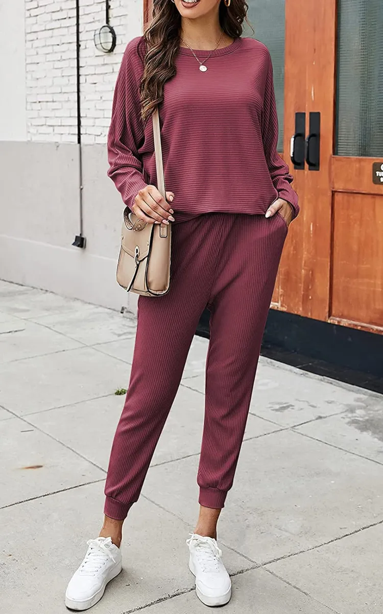 amazon-prettygarden-lounge-set-airport-fashion-red