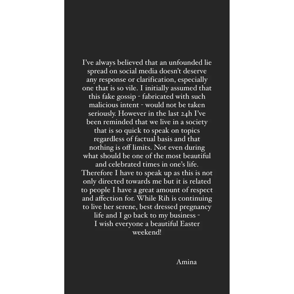 Designer Amina Muaddi Addresses 'Malicious' and 'Fake' ASAP Rocky Cheating Rumors Amid Rihanna Pregnancy