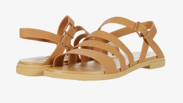 tan Crocs sandals
