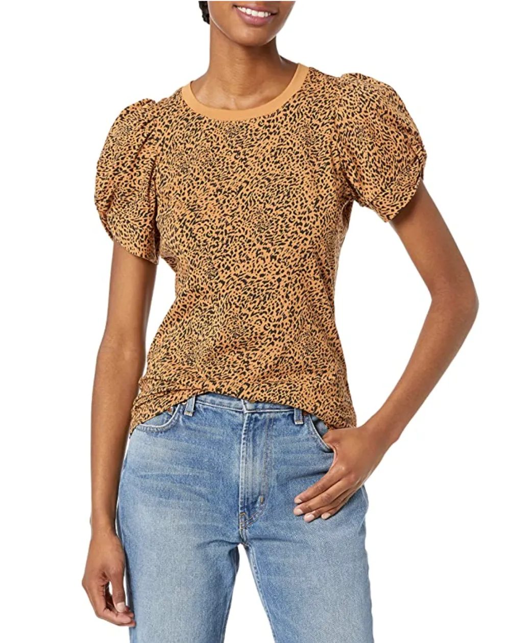 Amazon Essentials Women's Classic-Fit Twist Sleeve Crewneck T-Shirt