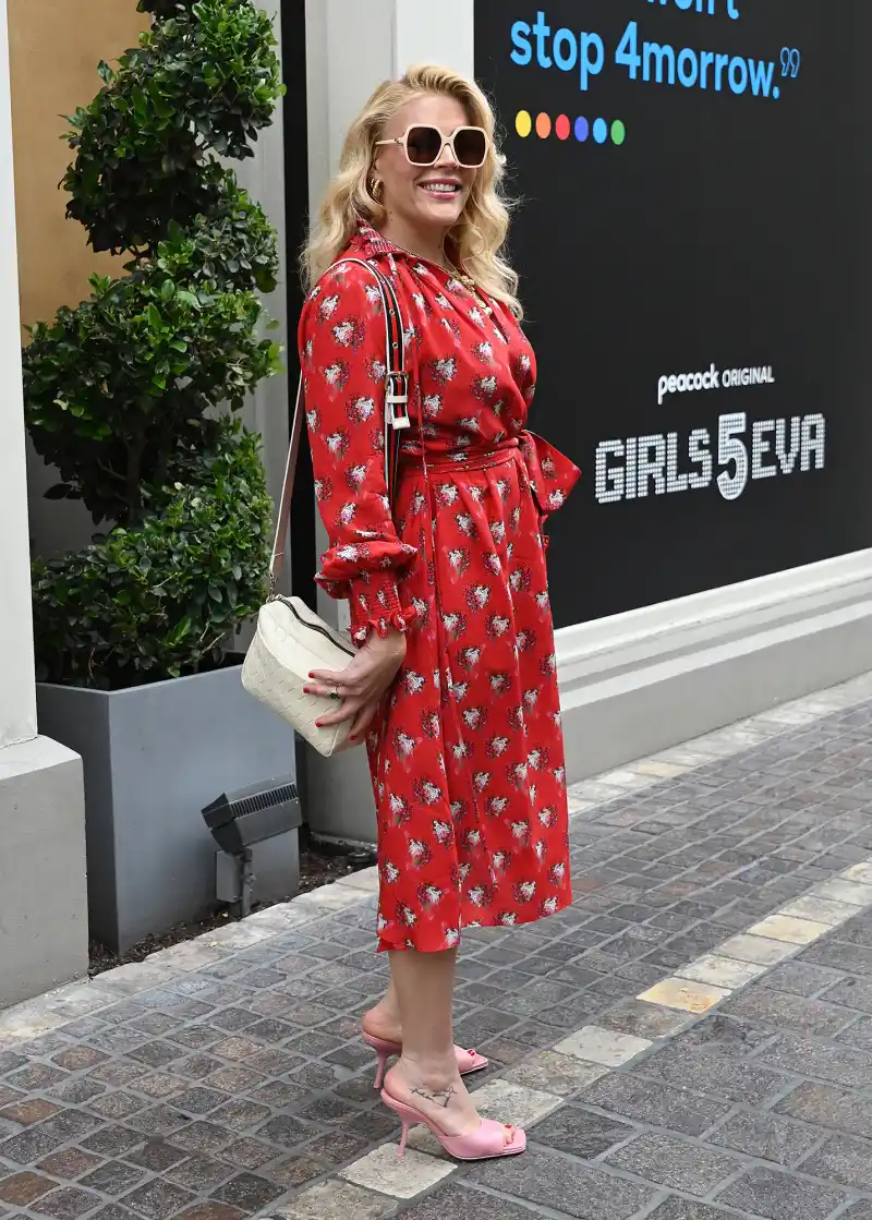 Girls5Eva’s Busy Philipps stopped by Peacock’s month-long awards FYC immersive fashion experience, HOUSE OF PEACOCK, at the Grove in Los Angeles