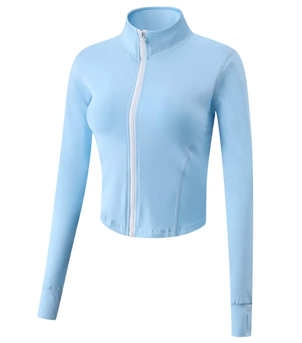 Gihuo Women's Athletic Full Zip Lightweight Workout Jacket