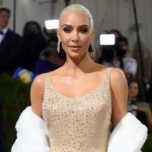 Kim Kardashian Wore a 2nd Marilyn Monroe Dress After Special Met Gala and Posed With Her Golden Globe