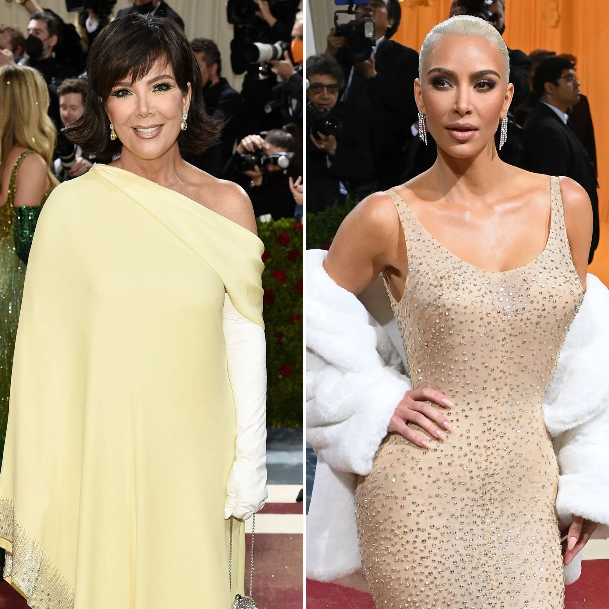 Kris Jenner Kim K Met Looks Take Inspo From Jackie O Marilyn Monroe