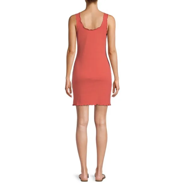 No Boundaries Juniors' Button-Front Bodycon Tank Dress