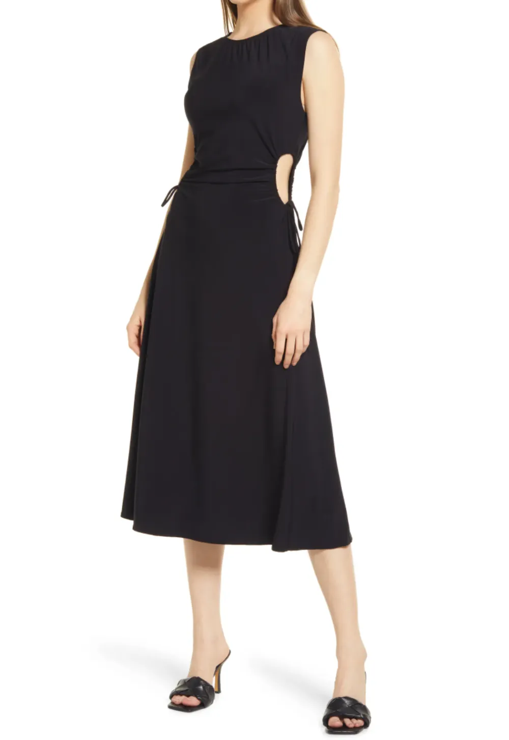 Open Edit Waist Detail Midi Dress