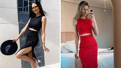 PRETTYGARDEN Women's Summer Midi Cutout Bodycon Dress