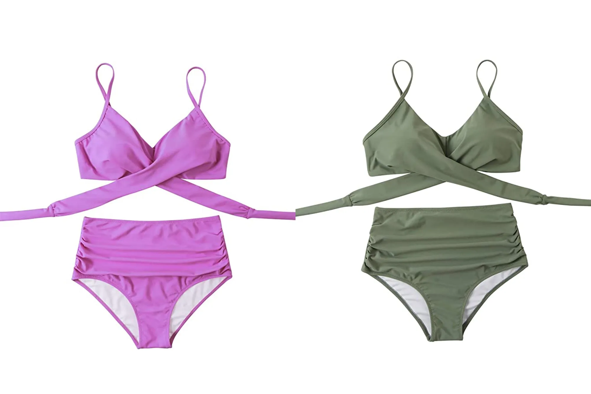 SUUKSESS Women's Wrap High Waisted Bikini Set