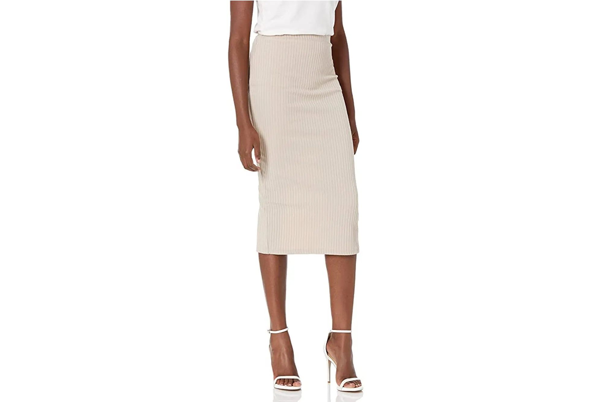 SheIn Women's Stretchy Ribbed Knit Skirt