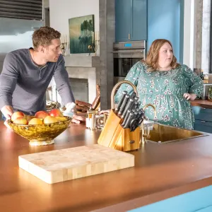 This Is Us Big 3 Decide Who Will Care Rebecca After Miguel Death Chrissy Metz Sterling K Brown Justin Hartley