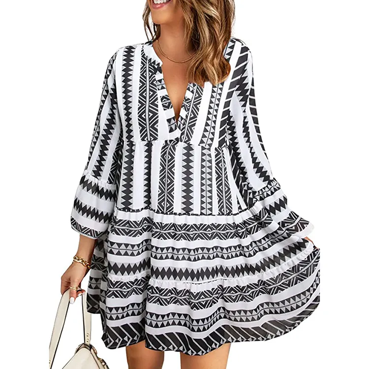 black boho dress