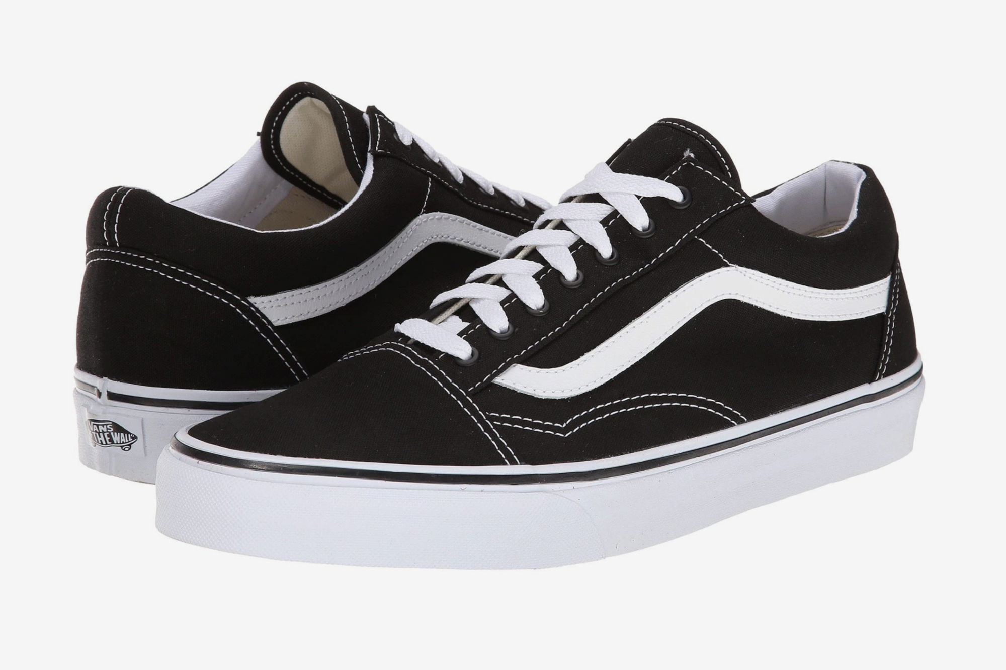 black and white Vans