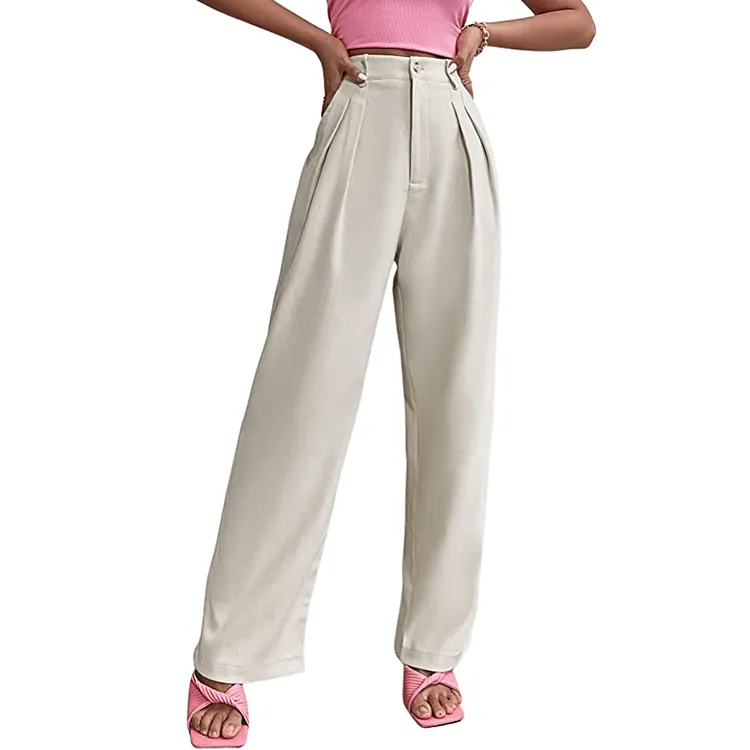 high-waisted trousers