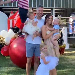 Arie Luyendyk, Jr. and Wife Lauren Burnham Throw Circus-Themed Birthday for Twins Lux and Senna's 1st Birthday: Photos