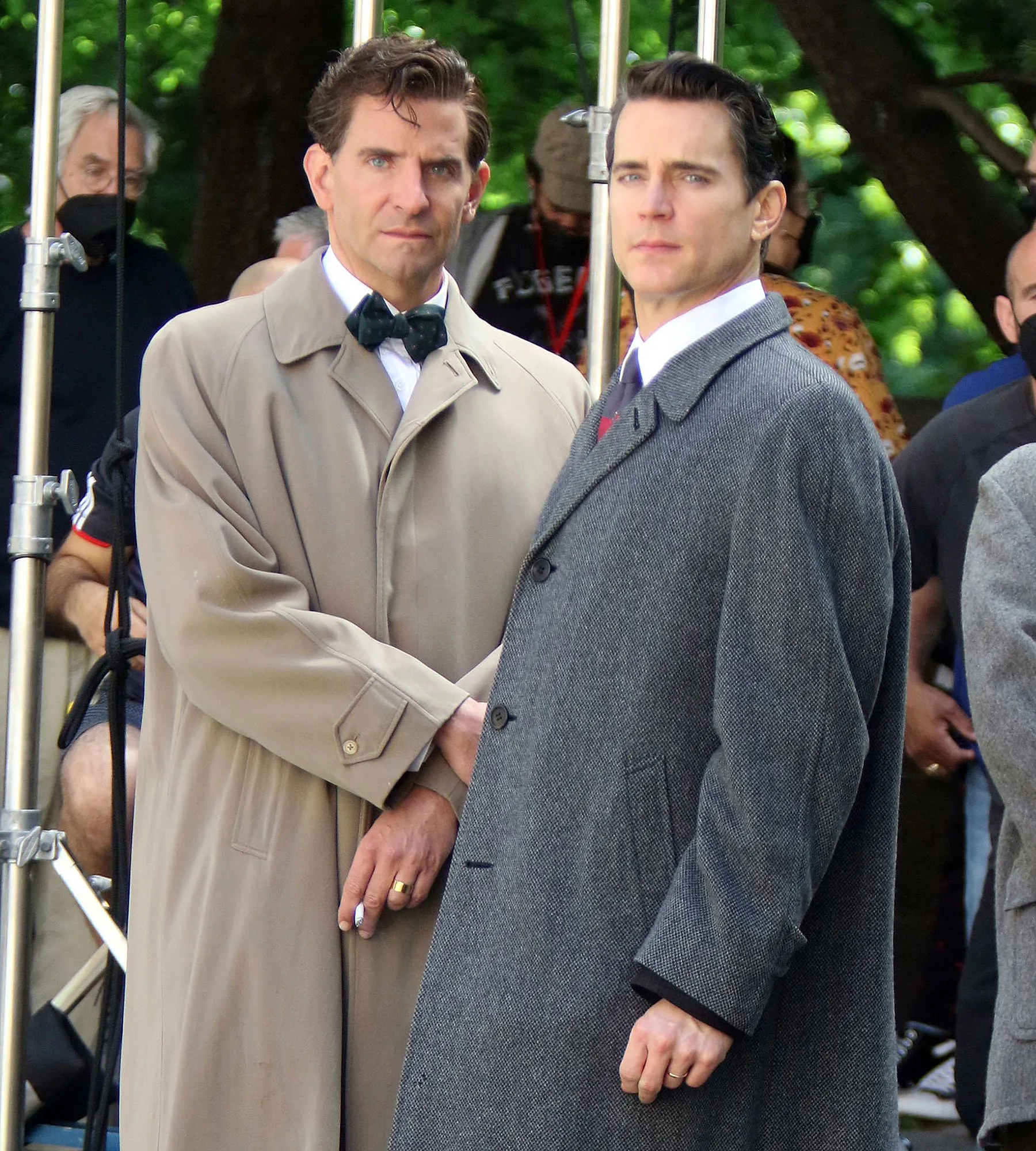 Bradley Cooper Kisses Matt Bomer on the Set of His New Film Maestro