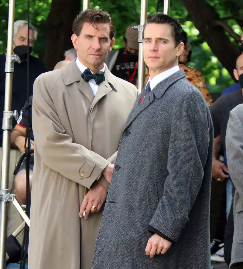 Bradley Cooper Kisses Matt Bomer on the Set of His New Film Maestro