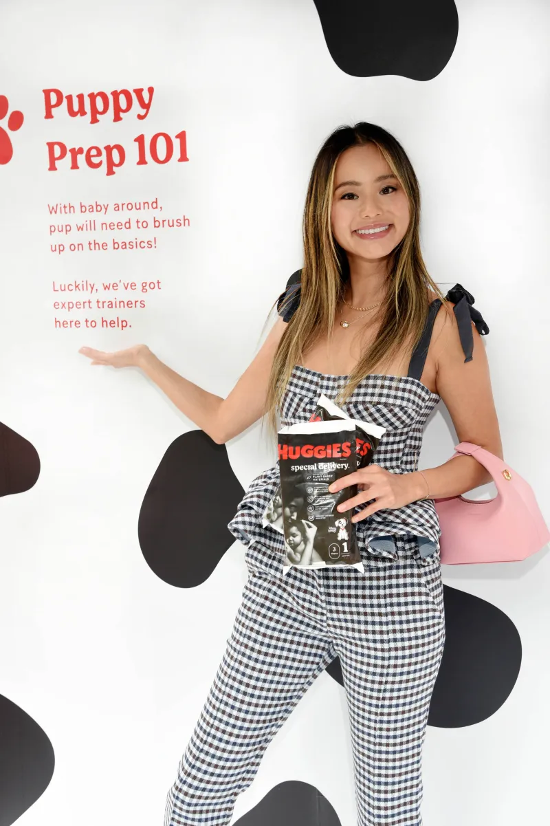 Jamie Chung Posing for Huggies Collaboration