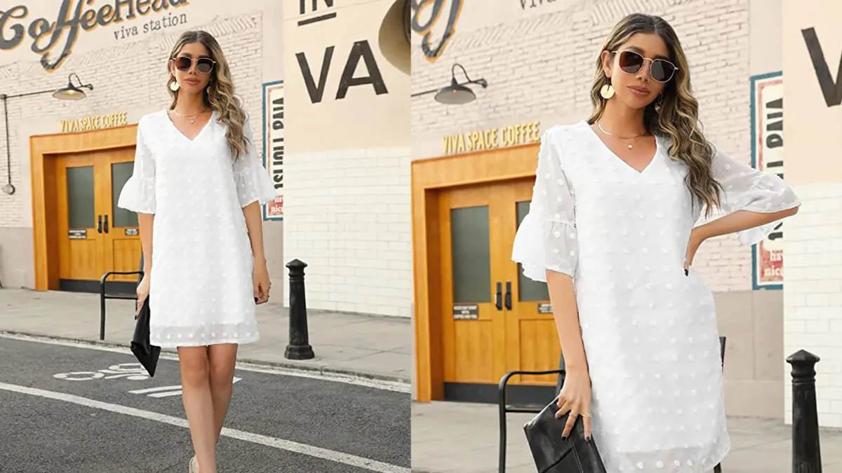 KEKE LILI Swiss Dot Dress