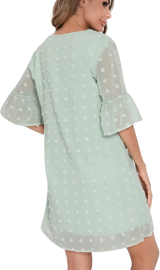 KEKE LILI Swiss Dot Dress