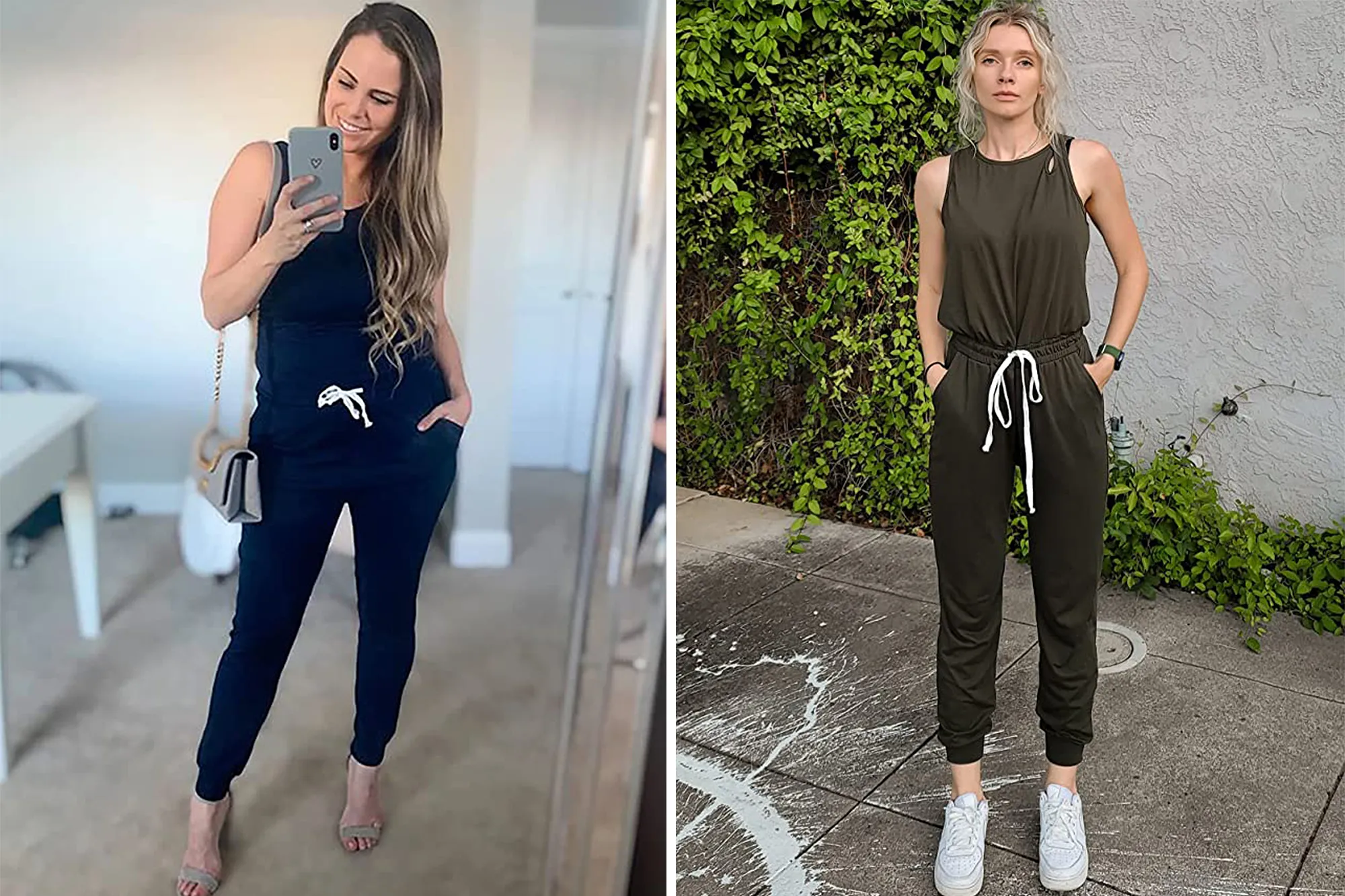 KIRUNDO Women’s Cutout Sleeveless Jumpsuit