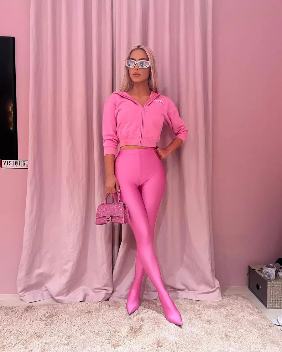 Kim Kardashian Shows Off Pink Balenciaga Look in Photos Taken by North West 3