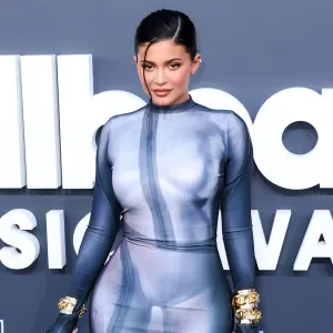 New Trend Alert Kylie Jenner Wears Cut Out Dress Socks and Sandal Heels