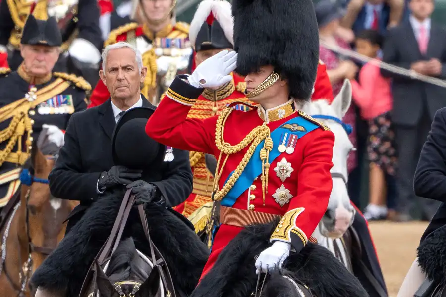 Prince Charles Prince William Receive Historic Trooping the Colour Salute 3