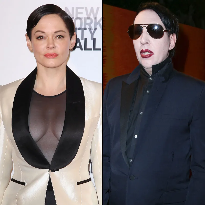 Rose McGowan Blames Marilyn Manson Split on Cocaine, Shares Best and Worst Parts of Relationship 2015 cream blazer navy blue suit jacket