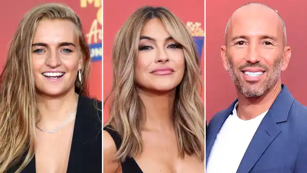 Selling Sunset's Chrishell Stause Shares a Hug With Ex Jason Oppenheim and Partner G Flip at the 2022 MTV Movie & TV Awards: 'What Is Happening?'