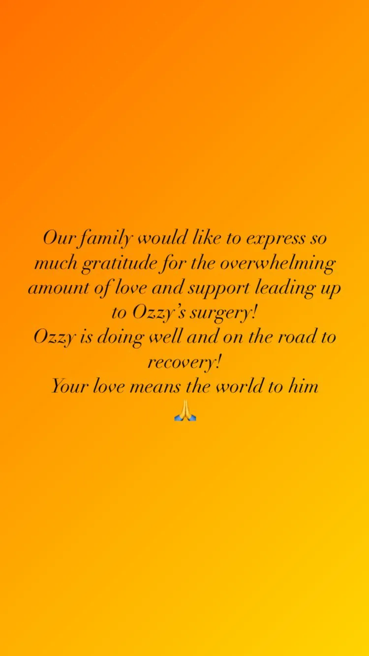 Sharon Osbourne Thanks Fans for Overwhelming Support After Ozzy Osbournes Surgery