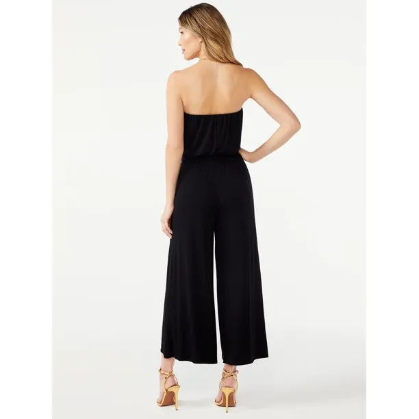 Sofia Jeans by Sofia Vergara Women's Strapless Jumpsuit
