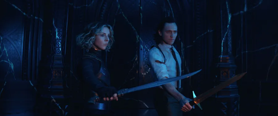 Sophia Di Martino and Tom Hiddleston Loki