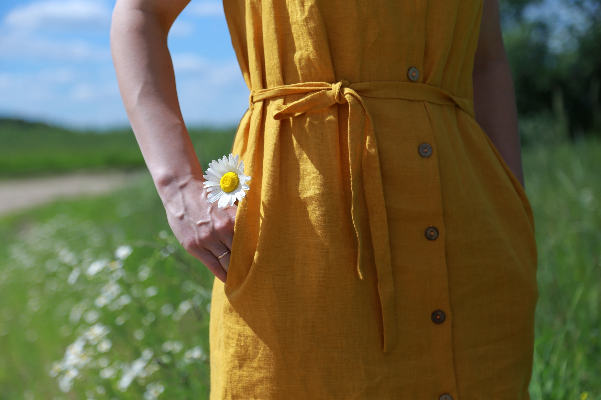 Summer-Dress-With-Pockets-Stock-Photo