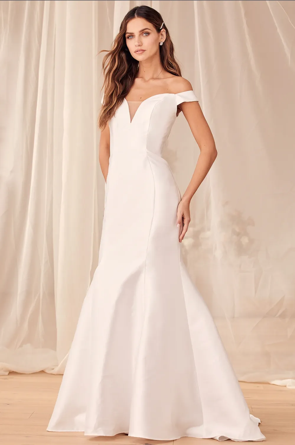 Vow to Love Off-the-Shoulder Mermaid Maxi Dress