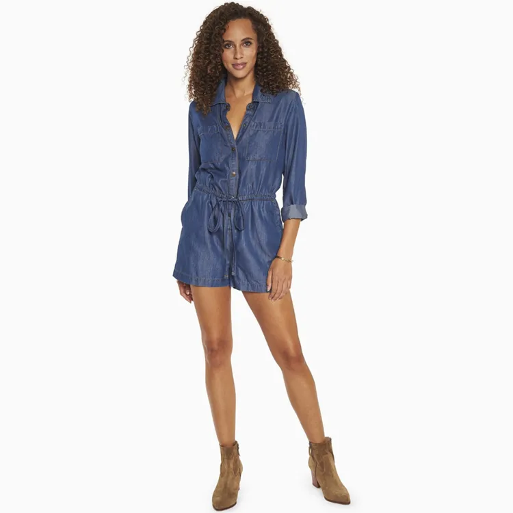 YesAND Nikki Denim Romper