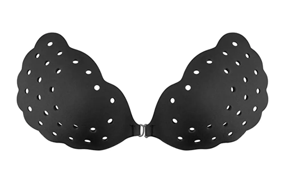 black sticky bra