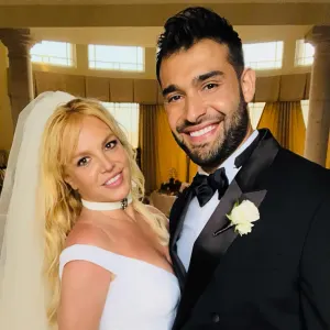 Britney Spears Wears Custom Versace Dress for Sam Asghari Wedding: See the Photos