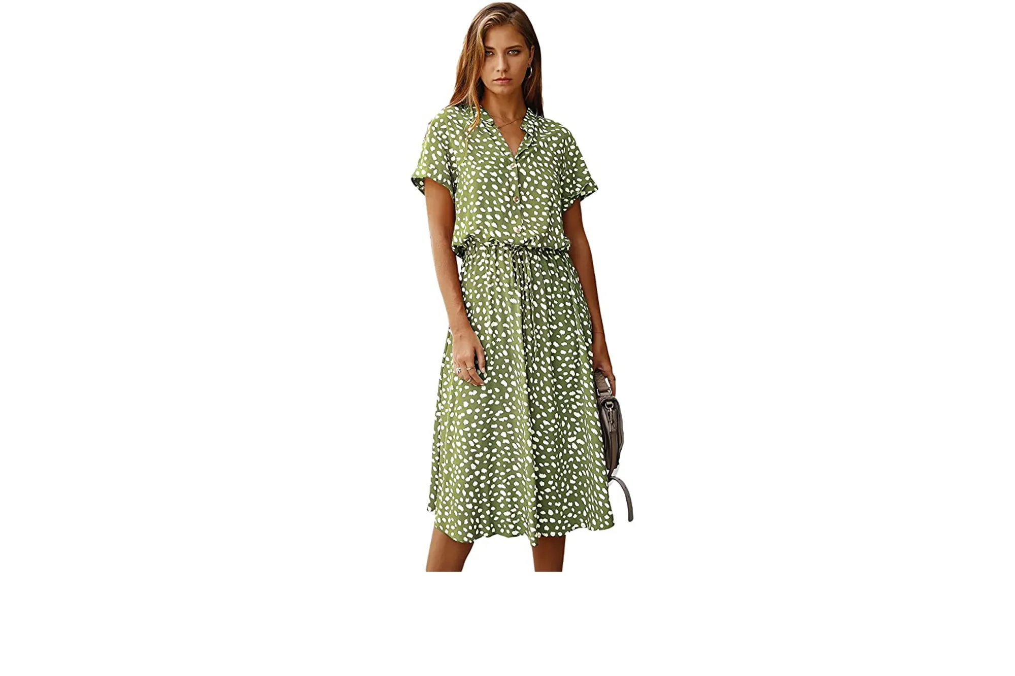 green print dress