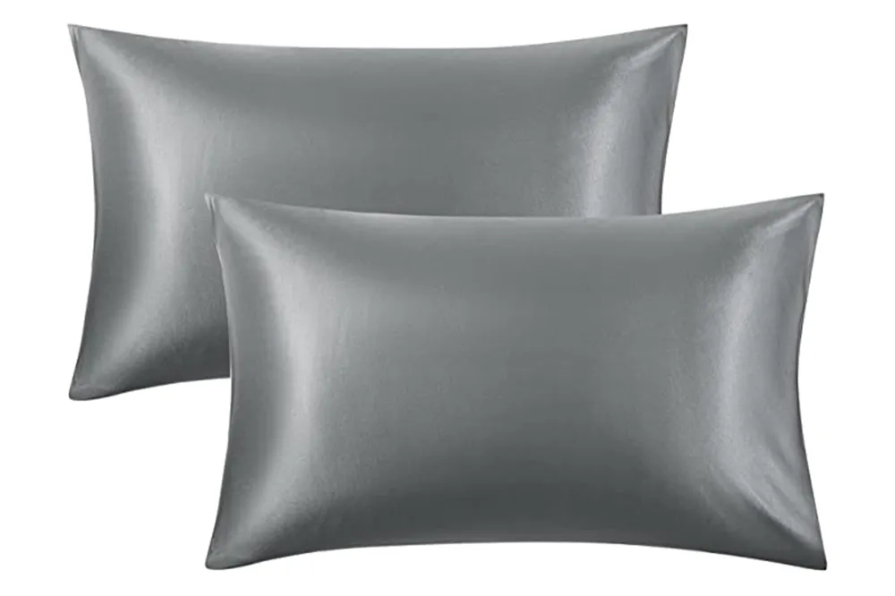 grey silk pillowcase
