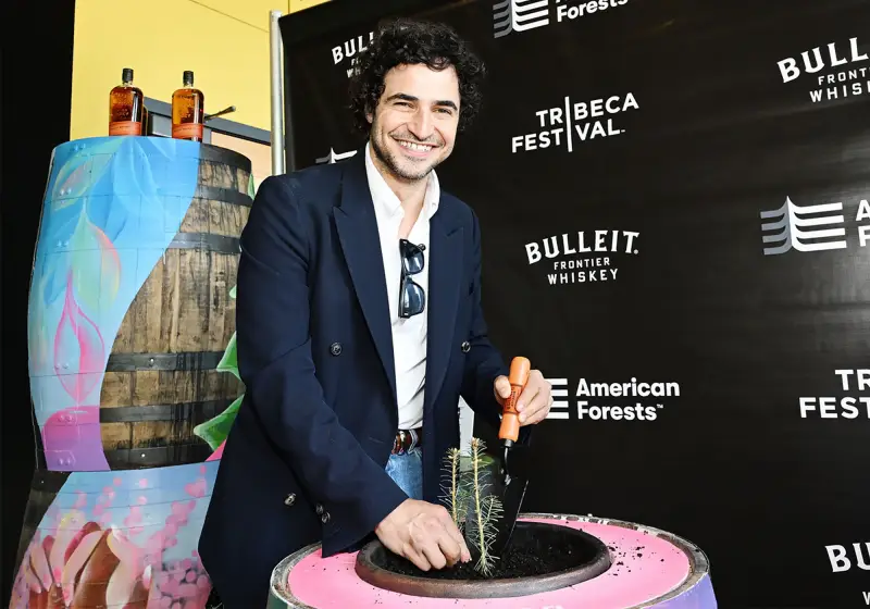 hot pics Zac Posen tree planting process Bulleit “Art Barrel” Installation at the Tribeca Festival Welcome Luncheon NYC