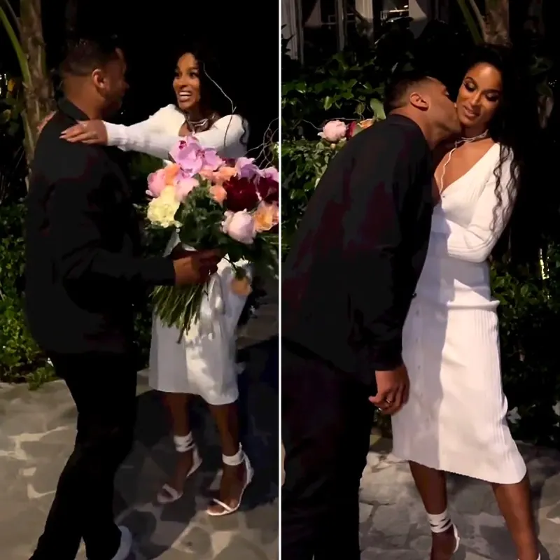 So Sweet! Russell Wilson Surprises Wife Ciara With Floral Bouquet