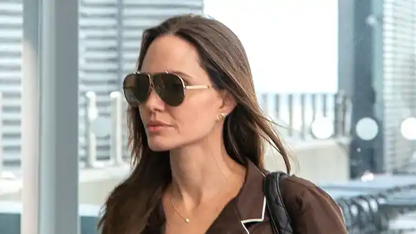 Angelina Jolie Wears Valentino PJs to the Airport