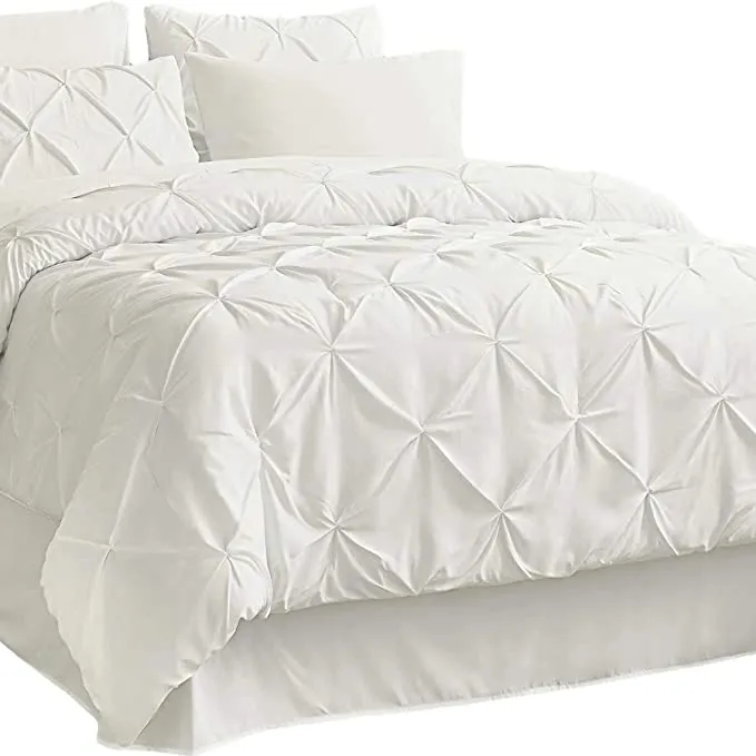 Bedsure Cream Queen Comforter Set