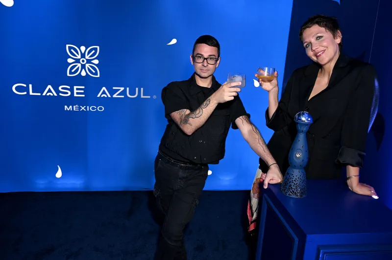 Christian Siriano and Maggie Gyllenhaal Cheers Hot Pics