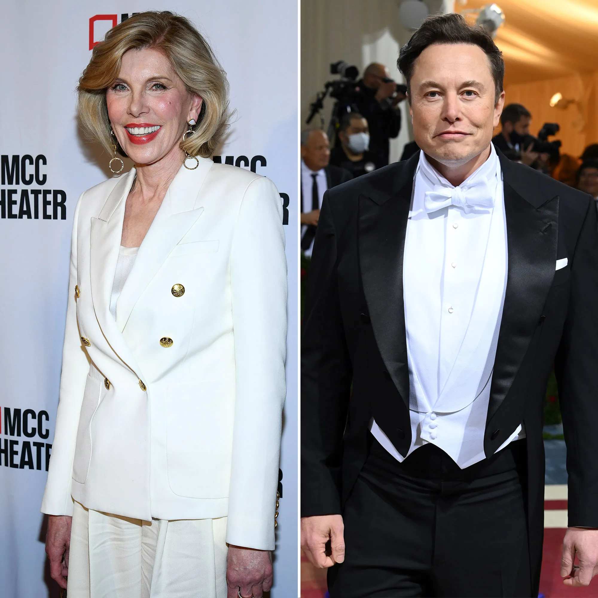 Christine Baranski Addresses Viral Photo of Her Glaring at Elon Musk