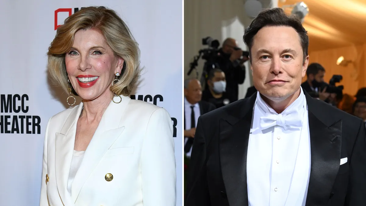 Christine Baranski Addresses Viral Photo of Her Glaring at Elon Musk