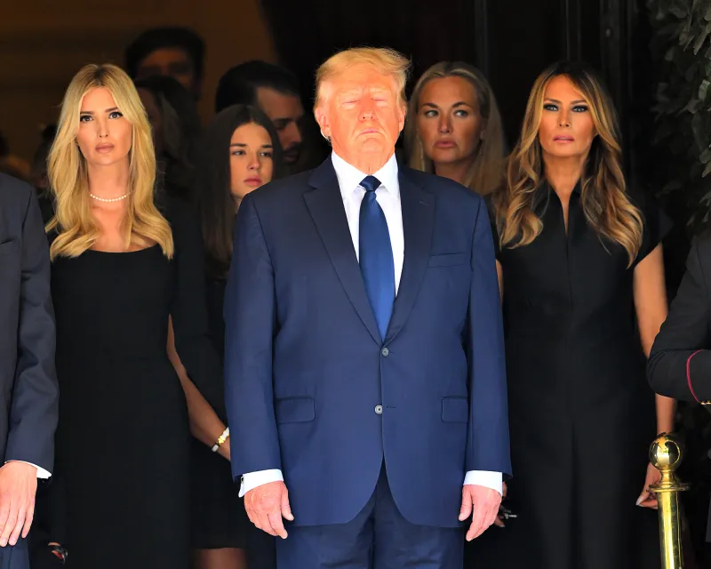 Donald Trump and More Family Members Mourn at Ivana Trump's Funeral 1 Week After Her Death: Photos